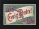 Ewig Dein! Veilchenstrauß Rot Glitzer Schrift Banner Weiß, Würzburg 18.10.1916 - Halt Gegen Das Licht/Durchscheink.