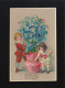 Kinder Schmücken Eine Riesige Blume, Bonne Et Heureuse Anée, Gelaufen 1912 - Hold To Light