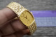 Vintage Seiko Exceline 1221 5890 Yellow Dial Lady Quartz Watch Japan Round 20mm - Antike Uhren