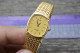 Vintage Seiko Exceline 1221 5890 Yellow Dial Lady Quartz Watch Japan Round 20mm - Orologi Antichi