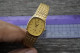 Delcampe - Vintage Seiko Exceline 1221 5890 Yellow Dial Lady Quartz Watch Japan Round 20mm - Horloge: Antiek
