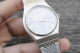 Delcampe - Vintage Bulova 1980sTextured Dial Men Quartz Watch Swiss Made Round Shape 38mm - Horloge: Antiek