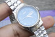 Vintage Seiko 2206 0600 Blue Dial Lady Automatic Japan Round Shape 15mm - Horloge: Antiek