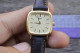 Vintage Seiko Year 1987 1221 5490 Yellow Dial Lady QuartzWatch Japan Cushion22mm - Watches: Old