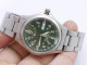 Delcampe - Vintage Seiko V743 8060 Green Dial Men Quartz Watch Japan Round Shape 39mm - Montres Anciennes