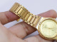 Delcampe - Vintage Citizen  Gold PlatedYellow Dial Lady Quartz Watch Japan Round Shape 31mm - Watches: Old