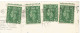 UK Britain Error / Variety Miscut From Distributors On 4x Half Penny KG6 On Pcard London 25apr1947 To Italy - Poststempel