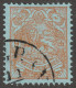 Persia, Middle East, Stamp, Scott#432, Used, Hinged, 9ch, Blue Paper, - Iran