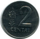 2 CENTAI 1991 LITHUANIA UNC Coin #M10265.U.A - Lituania
