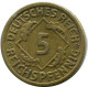 5 REICHSPFENNIG 1925 F GERMANY Coin #DB877.U.A - 5 Rentenpfennig & 5 Reichspfennig