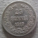 Finlande 25 Pennia 1917 S Nicholas II, En Argent. KM# 6, Unc - Neuve - Finland