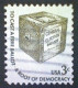 United States, Scott #1584, Used(o), 1977, Americana Series: Ballot Box, 3¢, Olive On Greenish - Gebraucht