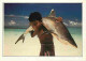 Maldives - White-tipped Shark Comed By A Young Child - Enfants - Carte Neuve - CPM - Voir Scans Recto-Verso - Maldives