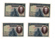 Suite De 4 Billets 25 Peseta Veinticinco N° Se Suivant - 1-2-5-25 Pesetas