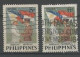 PHILIPPINES N° 412 + N° 413 OBLITERE - Filippine