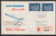1969, Air France, Erstflug, Liechtenstein - Toulouse - Luchtpostzegels