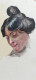 Delcampe - Encre Au Lavis "Homme Lisant Le Figaro" Verso "Tête De Femme Au Chignon"  Attribué Font Atelier B. Flournoy 1900 Genève - Wasserfarben