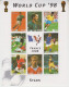 ZAMBIA 1998 FOOTBALL WORLD CUP 3 SHEETLETS AND 3 S/SHEETS - 1998 – France