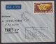 Flugpost Brief Air Mail Asien Vietnam Erstflug Saiggon Paris Frankreich 1.4.1955 - Vietnam