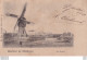 V24- SOUVENIR WENDUYNE - LE MOULIN A VENT - ( OBLITERATION DE 1901 - 2 SCANS ) - Wenduine