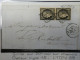 DM 16 FRANCE BELLE LETTRE RARE  14 6 1849 PAIRE DE N°3b  SUR CHAMOIS +LYON A LA ROCHELLE +VU BEHR .DISPERSION COLLECTION - 1849-1876: Classic Period