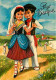 Folklore - Costumes - Pays Basque - Enfants - Dessin - Voir Scans Recto Verso - Costumi