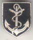 Gendarmerie Maritime. T2. Ancre Marel D'argent, Fond Noir, Sans Plateau Ni écrou. SM.2275. - Esercito