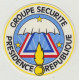 Gendarmerie. GSPR. Groupe De Sécurité De La Présidence De La République. Titre D'épaule Tissu Plastifié. Au Verso "G 314 - Esercito