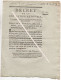 3V4x   Langres Décret De La Convention Nationale 1793 Appointements Civils Ou Commis Partant Pour Les Armées - Decreti & Leggi