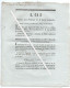 3V4x   Langres Loi 1792 Relative Aux Frais De Route Des Gardes Nationaux Armée Militaires - Decreti & Leggi