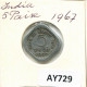 5 PAISE 1967 INDIEN INDIA Münze #AY729.D.A - Inde