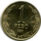 1 PESO 1990 CHILE UNC Münze #M10136.D.A - Cile