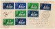 1945 ST PIERRE MIQUELON LETTRE RECOMMANDEE AFFR YVERT 315/322 OBLITERES LANGLADE 26-10  45 ST PIERRE MIQUELON - Storia Postale