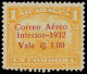NICARAGUA Poste Aérienne * - 67, Non émis Surcharge Rouge (tirage 100), Signé: 1c./1c. Jaune - Nicaragua