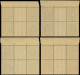 CHAMBA Service ** - 65/68, 4 Blocs De 4, Interpanneaux Verticaux, Bdf: George VI Et éléphant. - Cote: 800 - Chamba