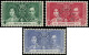 HONG KONG Poste * - 137/9, Perforés "spécimen": Coronation (SG 137/9) - Cote: 375 - Sonstige & Ohne Zuordnung
