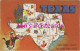 Maps Postcard - Map Of Texas. Lone Star State   DZ47 - Cartes Géographiques