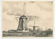 Postal Stationery Netherlands 1946 Watermill - Zuilen - Windmills