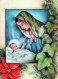 Virgen María Virgen Niño JESÚS Religión Vintage Tarjeta Postal CPSM #PBQ146.ES - Vergine Maria E Madonne