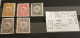 1909  Sultan Resad Stamps 1.plale Isfila 276,278,280,281,282 - Ungebraucht