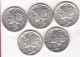 Etats-Unis.  Lot De 5 Pièces De Monnaie, Mercury, En Argent - 1916-1945: Mercury