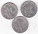 Etats-Unis.  Lot De 3 Pièces De Monnaie, Mercury, En Argent - 1916-1945: Mercury