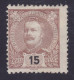 Portugal 1895/96 Mi. 127A, 15 R. King König Carlos I. Lilabraun/Schwarz Cote 120€, MH* (2 Scans) - Unused Stamps