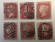 GB17 Victoria YT N° 26 1p Rouge Planche 82 100 134 140 210 (?) ? 1 Perforé GBCI Grande Couronne Lot De 6 Oblitéré - Oblitérés