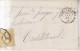 Año 1860 Edifil 52 4c Isabel II Carta Castelltersol Matasellos Rueda Carreta 2 Barcelona Membrete Sebastian Salvado - Brieven En Documenten