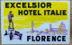 Italy Florence Excelsior Hotel Label Etiquette Valise - Adesivi Di Alberghi