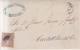Año 1868 Edifil 98 Isabel II Carta Castelltersol Matasellos Rejilla Cifra 2 Barcelona Membrete Jose Garriga Hermanos - Storia Postale