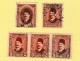 Egypte Lot De 9 Timbres Roi Farouk Et Roi Fouad 1 Er - Oblitérés