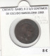 CRE3472 MONEDA ESPAÑA ISABEL II 2 1/2 CENTIMOS DE ESCUDO BARCELONA 1868 - Autres & Non Classés