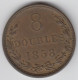 Guernsey Coin 8 Double 1838 Condition Very Fine - Guernsey